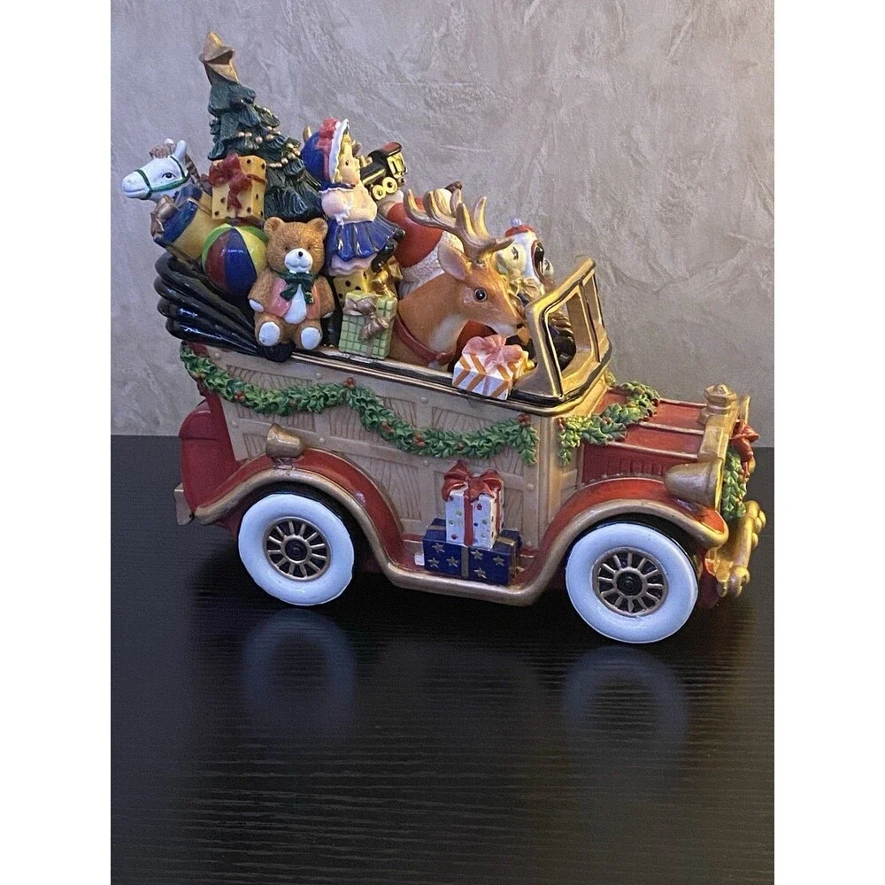 Fitz and Floyd Santa Mobile musical figurine plays We Wish You A Merry Christmas